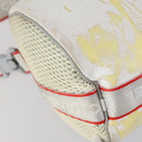 CHANEL Sports Line Shoulder Bag Vinyl White Silver CC Auth bs30721-17