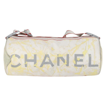 CHANEL Sports Line Shoulder Bag Vinyl White Silver CC Auth bs30721 - 0