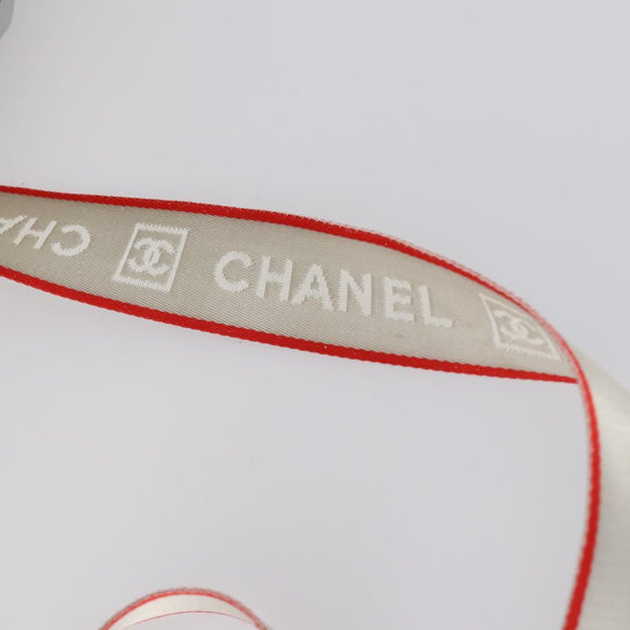 CHANEL Sports Line Shoulder Bag Vinyl White Silver CC Auth bs30721