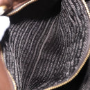 PRADA Gathered Hand Bag Leather Brown Gold Auth bs30722-21