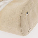 PRADA Hand Bag Vinyl Clear Beige Auth bs30723-14