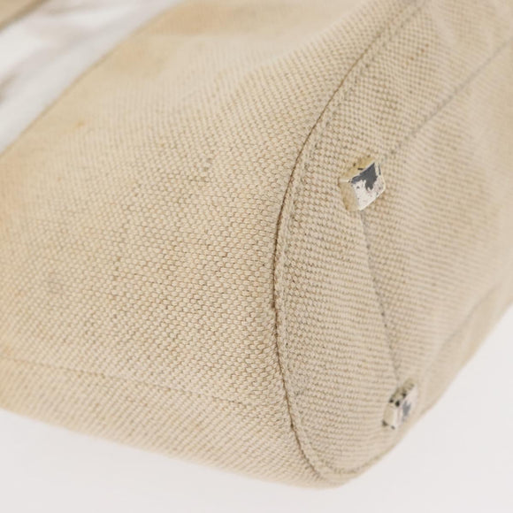 PRADA Hand Bag Vinyl Clear Beige Auth bs30723