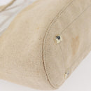 PRADA Hand Bag Vinyl Clear Beige Auth bs30723-15