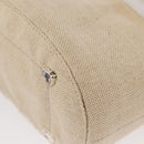 PRADA Hand Bag Vinyl Clear Beige Auth bs30723-16