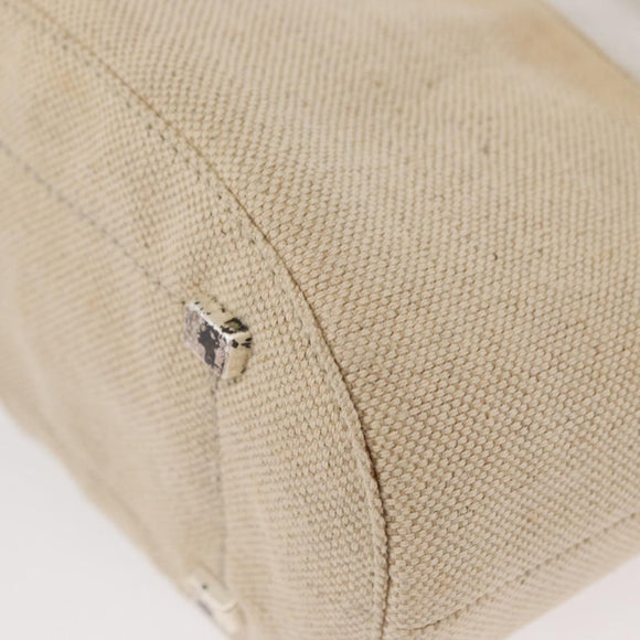 PRADA Hand Bag Vinyl Clear Beige Auth bs30723