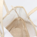 PRADA Hand Bag Vinyl Clear Beige Auth bs30723-18