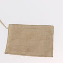 PRADA Hand Bag Vinyl Clear Beige Auth bs30723-11