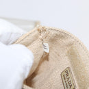 PRADA Hand Bag Vinyl Clear Beige Auth bs30723-12