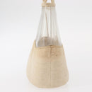 PRADA Hand Bag Vinyl Clear Beige Auth bs30723-4