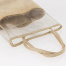 PRADA Hand Bag Vinyl Clear Beige Auth bs30723-6
