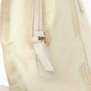 PRADA Hand Bag Nylon White Silver Auth bs30724-10