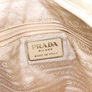 PRADA Hand Bag Nylon White Silver Auth bs30724-18