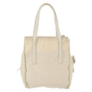 PRADA Hand Bag Nylon White Silver Auth bs30724-2