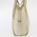 PRADA Hand Bag Nylon White Silver Auth bs30724-4
