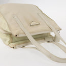 PRADA Hand Bag Nylon White Silver Auth bs30724-6
