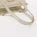 PRADA Hand Bag Nylon White Silver Auth bs30724-7