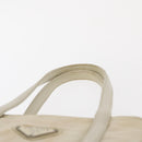PRADA Hand Bag Nylon White Silver Auth bs30724-8