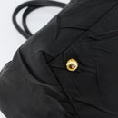 PRADA Hand Bag Nylon Leather Black Gold Auth bs30725-16
