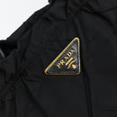 PRADA Hand Bag Nylon Leather Black Gold Auth bs30725-17