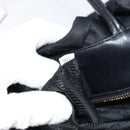 PRADA Hand Bag Nylon Leather Black Gold Auth bs30725-12