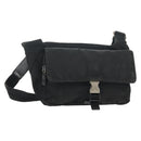 PRADA Shoulder Bag Nylon Black Silver Auth bs30726-1