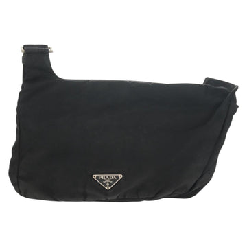 PRADA Shoulder Bag Nylon Black Silver Auth bs30726 - 0
