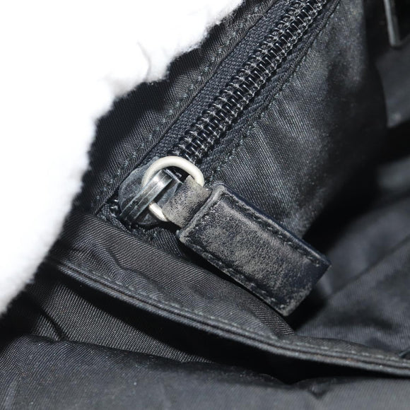 PRADA Shoulder Bag Nylon Black Silver Auth bs30726