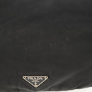 PRADA Shoulder Bag Nylon Black Silver Auth bs30726-3