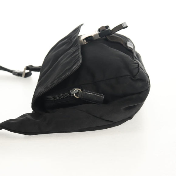 PRADA Shoulder Bag Nylon Black Silver Auth bs30726