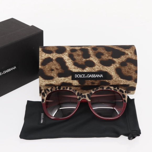 DOLCE&GABBANA Sunglasses plastic Pink Auth bs30732