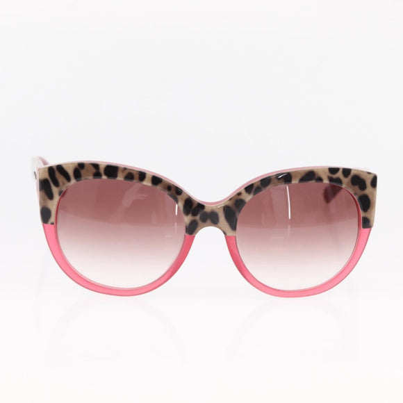 DOLCE&GABBANA Sunglasses plastic Pink Auth bs30732