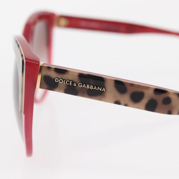 DOLCE&GABBANA Sunglasses plastic Pink Auth bs30732