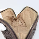 BOTTEGA VENETA INTRECCIATO Pouch Leather Brown Gold Auth bs30733-11