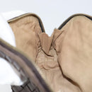 BOTTEGA VENETA INTRECCIATO Pouch Leather Brown Gold Auth bs30733-17