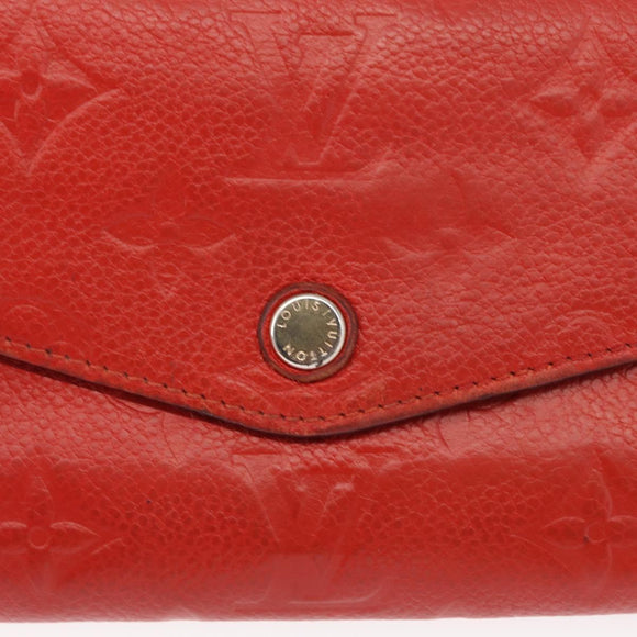 LOUIS VUITTON Empreinte Portefeuille Curies Wallet Orange M60302 Auth bs30737