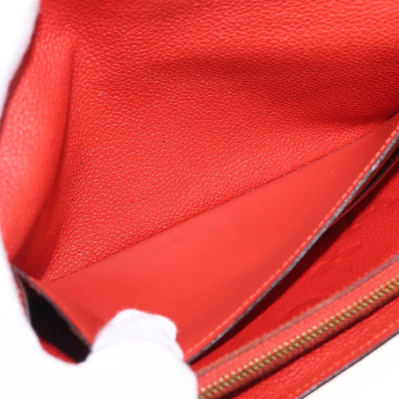 LOUIS VUITTON Empreinte Portefeuille Curies Wallet Orange M60302 Auth bs30737