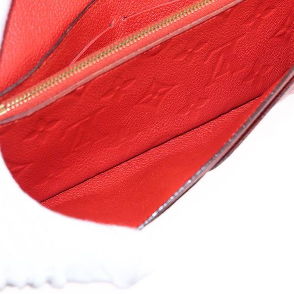 LOUIS VUITTON Empreinte Portefeuille Curies Wallet Orange M60302 Auth bs30737