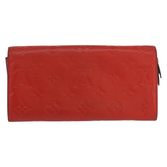 LOUIS VUITTON Empreinte Portefeuille Curies Wallet Orange M60302 Auth bs30737