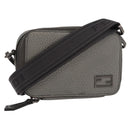 FENDI Shoulder Bag Leather Silver Auth bs30741-1