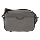 FENDI Shoulder Bag Leather Silver Auth bs30741-2