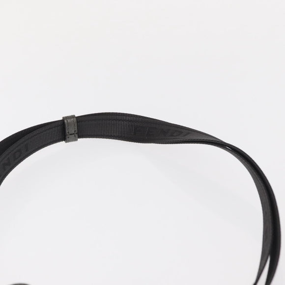 FENDI Shoulder Bag Leather Silver Auth bs30741