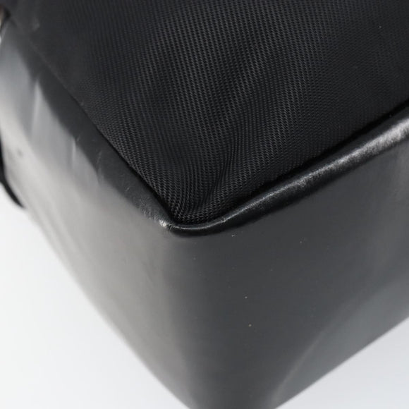 GUCCI Bamboo Hand Bag Leather Black Silver 000 0575 Auth bs30743