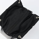 GUCCI Bamboo Hand Bag Leather Black Silver 000 0575 Auth bs30743-6