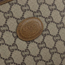 GUCCI GG Plus Supreme Clutch Bag PVC Beige Gold Auth bs30744-9