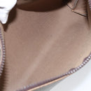 GUCCI GG Plus Supreme Clutch Bag PVC Beige Gold Auth bs30744-11