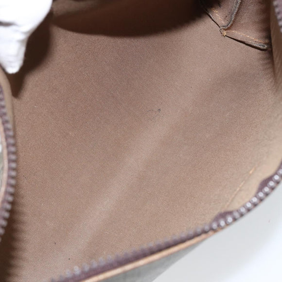 GUCCI GG Plus Supreme Clutch Bag PVC Beige Gold Auth bs30744