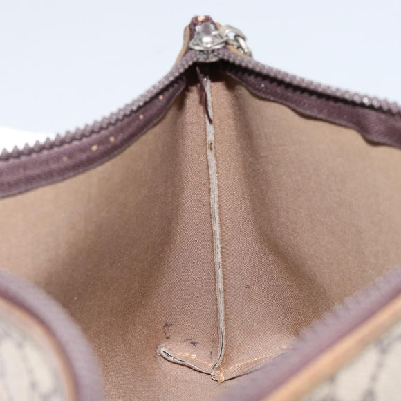 GUCCI GG Plus Supreme Clutch Bag PVC Beige Gold Auth bs30744