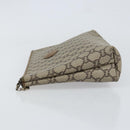 GUCCI GG Plus Supreme Clutch Bag PVC Beige Gold Auth bs30744-4