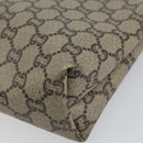 GUCCI GG Plus Supreme Clutch Bag PVC Beige Gold Auth bs30744-7