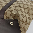 GUCCI GG Canvas Abbey Tote Bag Beige Gold 141470 Auth bs30746-15